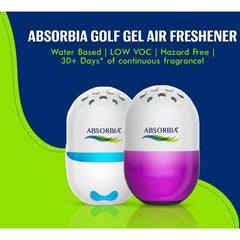Absorbia Moisture Absorber Classic Box - Pack of 6 (600ml Each)|Dehumidier for Wardrobe, Cupboards Closets & Absorbia Golf Gel Air Freshener - Pack of 2 (100g X 2 pcs)|Water based, Low VOC & pDCB free