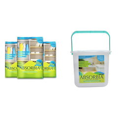 Absorbia Moisture Absorber| Absorbia Hanging Pouch - Family Pack of 3 | Absorbia Moisture Absorber | Absorbia Ultimate 2000 gms | Absorption cap