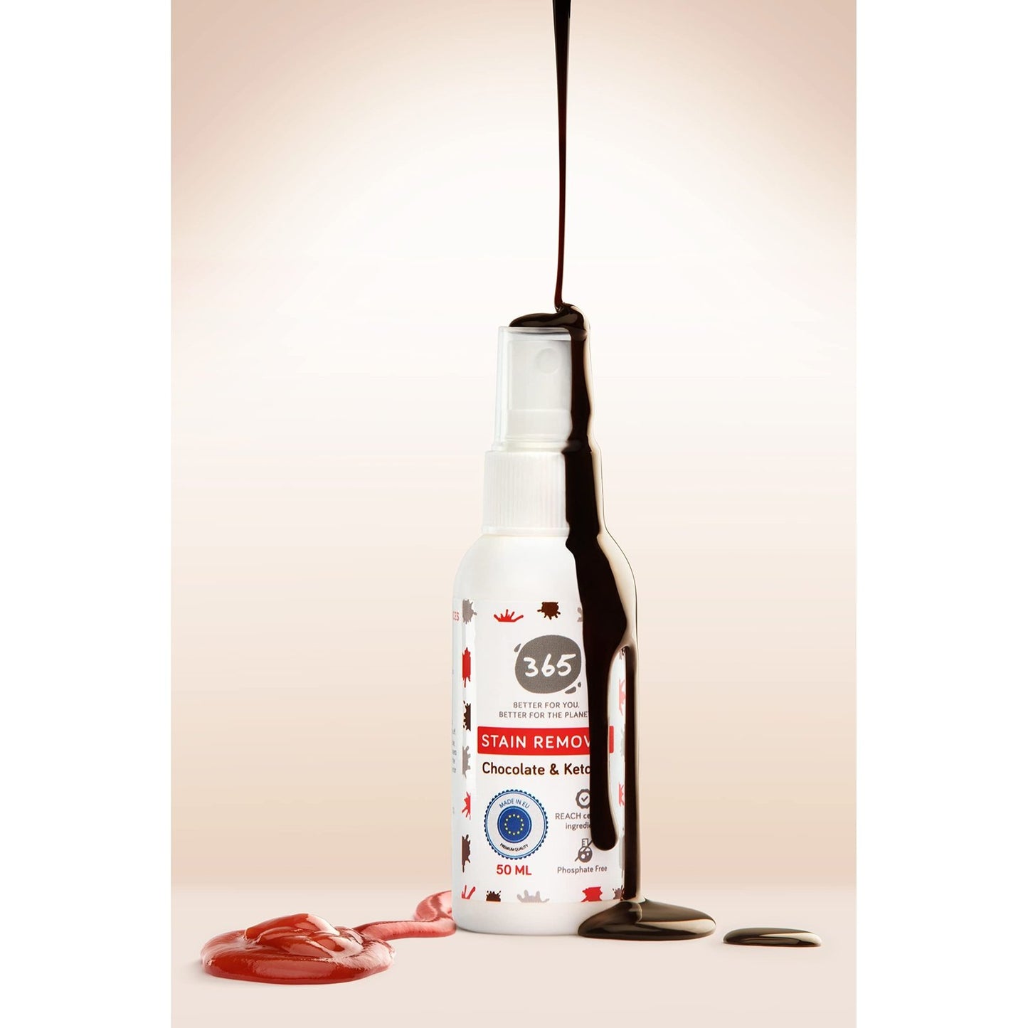 ABSORBIA 365 Stain Remover For Chocolate and Ketch up | Chocolate Stain Remover| Ketch up Stain Remover| To remove stain from Carpet,Upholstry, Clothing, Wall, Plastic and more in Spray Bottle 50ml…