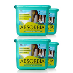 Absorbia Moisture Absorber XL with Activated Charcoal | Pack of 4 (450 g X 4 boxes) | 1L Absorbs|Dehumidifier for Rooms & Wardrobes|Fights Against Moisture, Mould, Fungus…