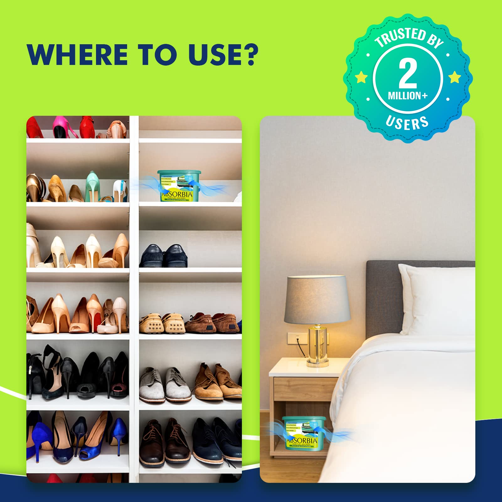 Absorbia moisture absorber - ideal for wardrobe freshness