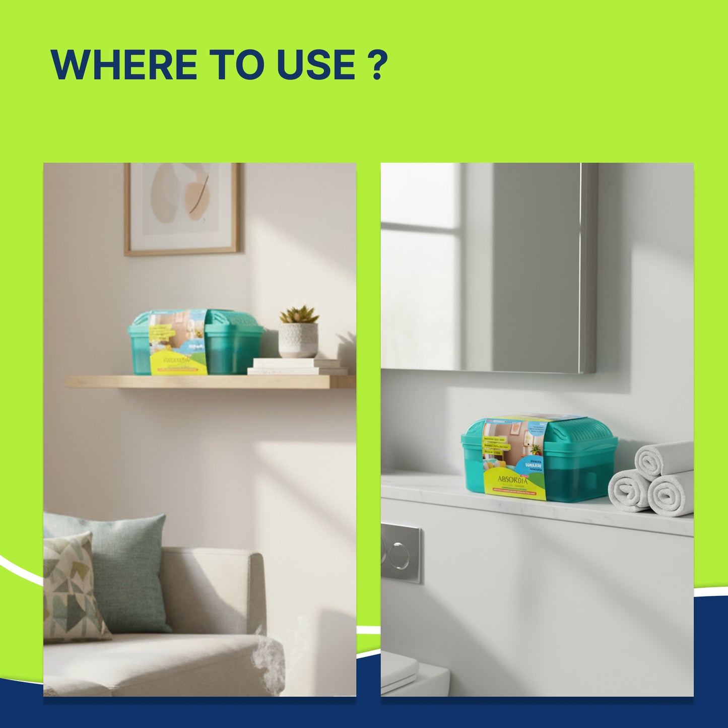 Absorbia reusable box - family-friendly humidity control