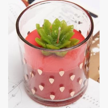 ABSORBIA Strawberry Fields Forever Scented Soybean Candle - 260g, 5% Perfume Concentrate, 52-Hour Burn Time