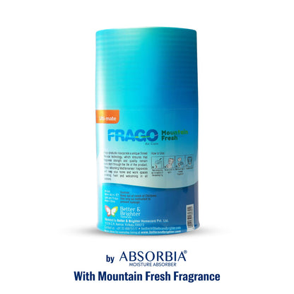 ABSORBIA Ultimate Room Car and Air Freshener with the fragrance of Mountain Fresh | 400ml each Bottle | last upto 75 days (Approx) | Water based Air Freshener……