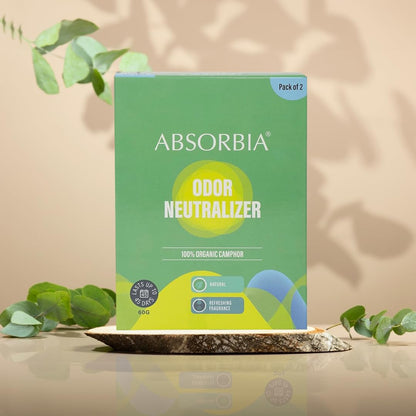 ABSORBIA प्राकृतिक कपूर (कपूर) समान फैलाव के लिए अद्वितीय हीरा आकार | 60g X 2 | मूल खुशबू के साथ | कमरे, कार और एयर फ्रेशनर के लिए बहुउद्देश्यीय