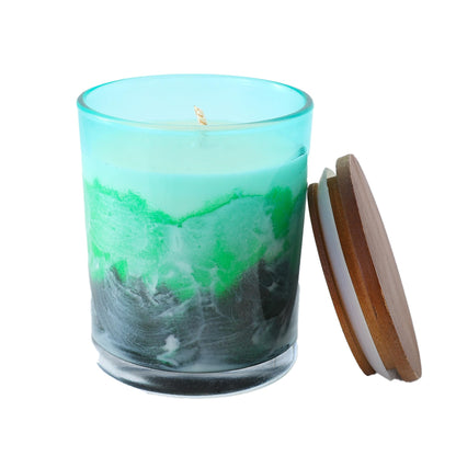 ABSORBIA Scented Candle - Green Mountains and Waters Fragrance, 5% Perfume Concentrates,150g,30-Hour Burn Time, Melamine Cup, Soy Wax - Elevate Your Space with Aromatherapy