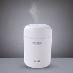 ABSORBIA Multicolour Mini Humidifier - 300ml Auto Shut off - Silent Operation - White - for Office, Car and Room