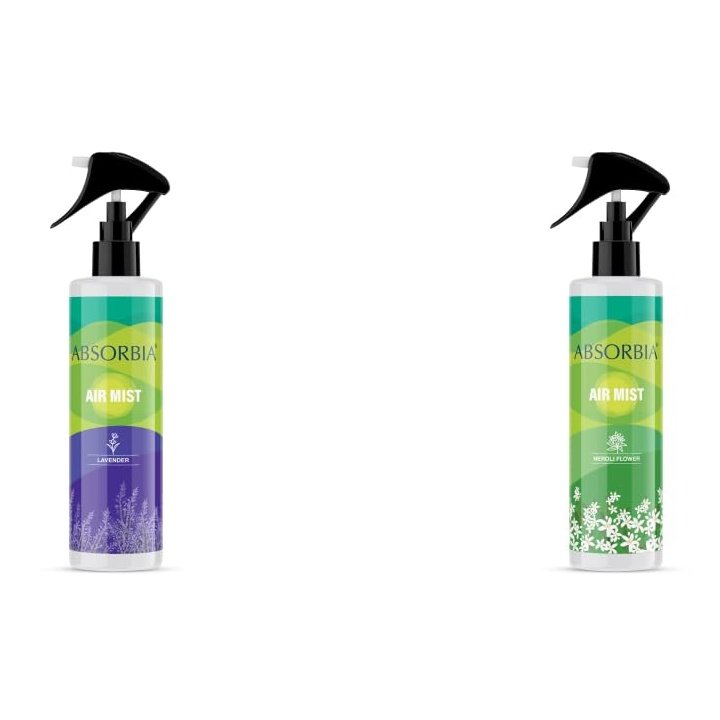 ABSORBIA Room Freshener spray, Instantly Freshens the air with Lavender and Neroli Flower Fragrance | Pack of 2 | Essential Oil Aroma Works like therapy - 200ML, 1000+ sprays(Approx)……