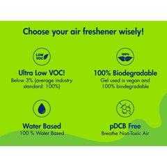 Absorbia Moisture Absorber Hanging Pouch - Pack of 3(440g X 3 Pouches)| Absorbia Water Based Low VOC (GOLF) Gel Air Freshener| Absorbia To da loo, 50ml - Air Patel