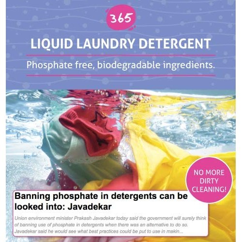 365 Laundry detergent- Phosphate Free liquid detergent, plant-derived ingredients, non toxic 1.5 LTS…