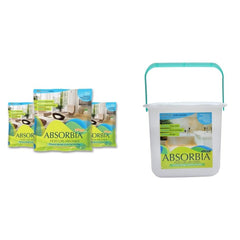 Absorbia Moisture Absorber Ultimate 2000 gms and Absorbia Refill Pouch for Reusable Box- Pack of 3