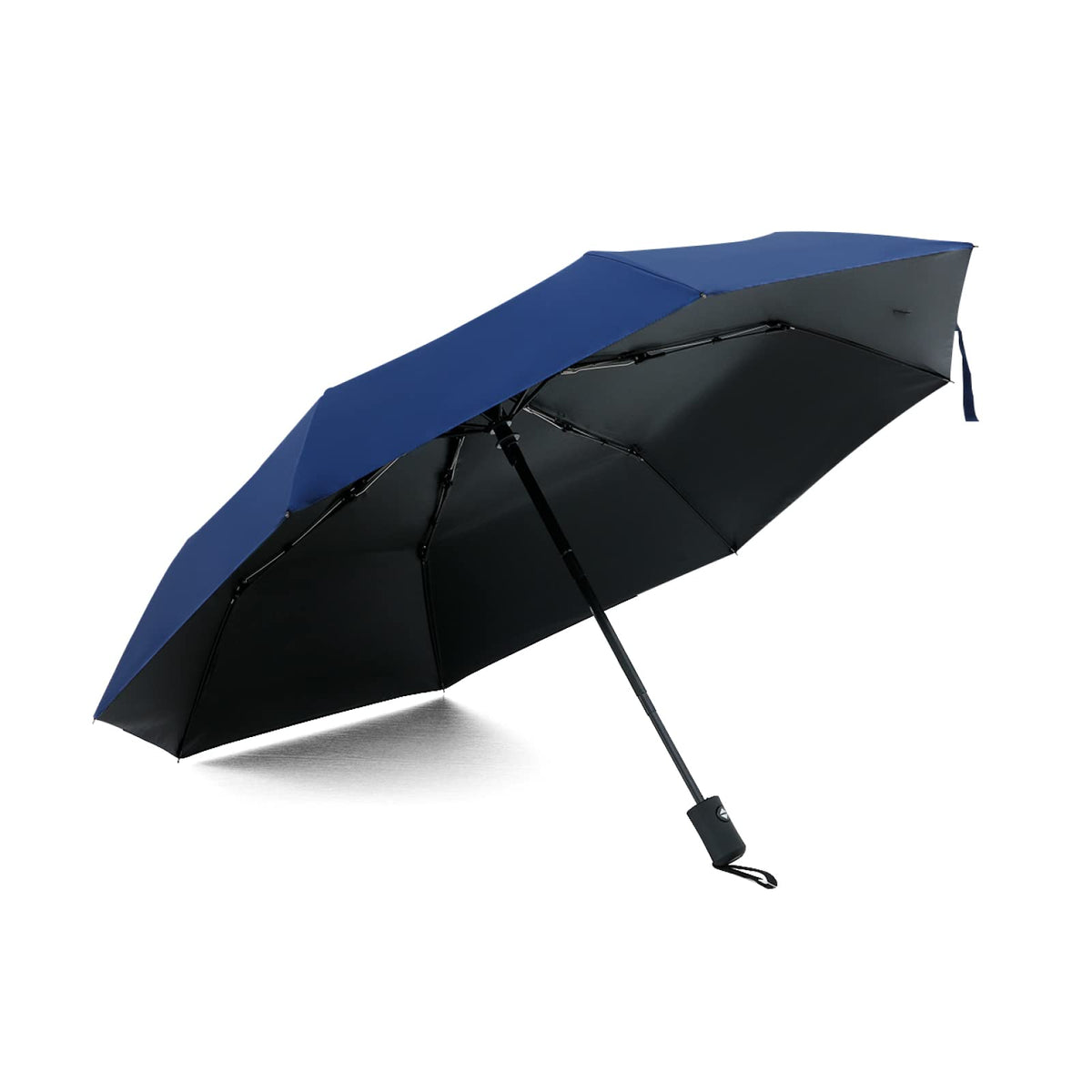 ABSORBIA Unisex 10K 3fold auto open umbrella for Rain & Sun proof, black coated for UV protection and also windproof| Double Layer Folding Portable Umbrella with cover| Black colour |Diameter 96 cm