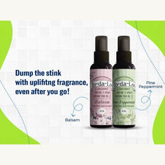 ABSORBIA To~Da~Loo Pre Poo Spray pack of 2 (50mlx2) | Peppermint & Balsam | Pre toilet spray for bathrooms | Fresh pure and energetic fragrance…