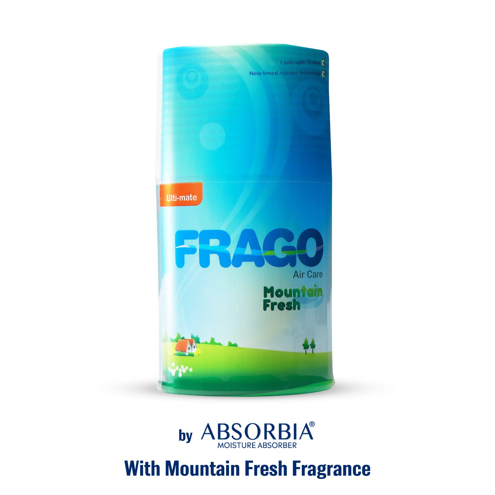 ABSORBIA Frago Ultimate Room Car and Air Freshener with the fragrance of Mountain Fresh pack of 6 | 400ml each Bottle | last upto 75 days (Approx) | Water based…
