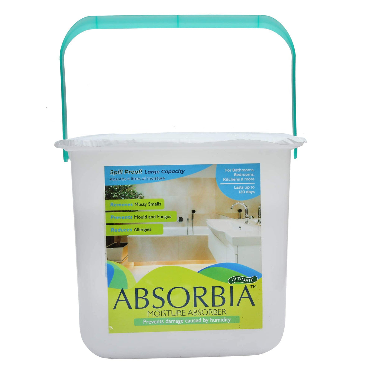 Absorbia Moisture Absorber | Absorbia Ultimate (4L) | Pack of 24 Non-Electric Dehumidier for Large Areas, Bedrooms, Living Room Dining Room| Fights Against Moisture, Mould, Fungus Musty smells…