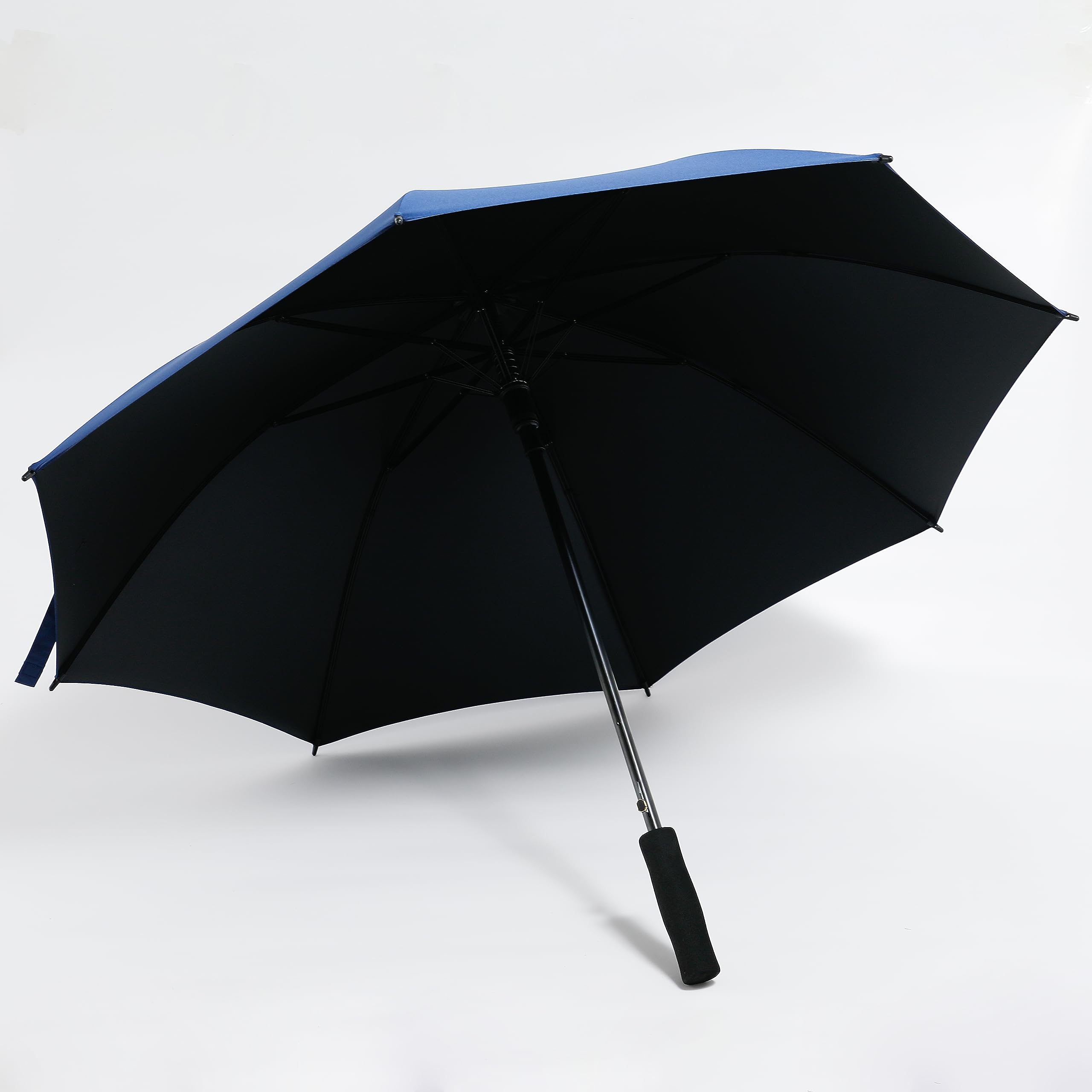 ABSORBIA 8K Straight and Stick Umbrella for rain, Windproof, Waterproof and UV proof black Coated | Open Diameter 105cm Double Layer Umbrella With Cover|Navy Blue……