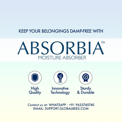 Absorbia Moisture Absorber | Absorbia Classic (300 gms X 6 boxes)- Season Pack of 6 | Absorption Capacity 600ml Each|Dehumidier for Wardrobe etc (Season Pack with Odour Neutralizer)