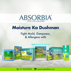 Absorbia Moisture Absorber | Absorbia Classic (300 gms X 6 boxes)- Season Pack of 6 | Absorption Capacity 600ml Each|Dehumidier for Wardrobe etc (Season Pack with Aviator Gel)