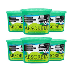 Absorbia Moisture Absorber & Odour Buster with Activated Charcoal | Pack of 6 X 10(600ml Each) | Dehumidier for Wardrobe, Cupboards & Closets | Fights Against Mould, Fungus & Musty smells