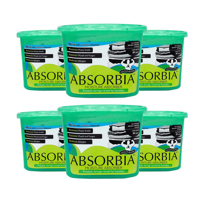 Absorbia Moisture Absorber Odour Buster with Activated Charcoal | Pack of 24 (600ml Each)