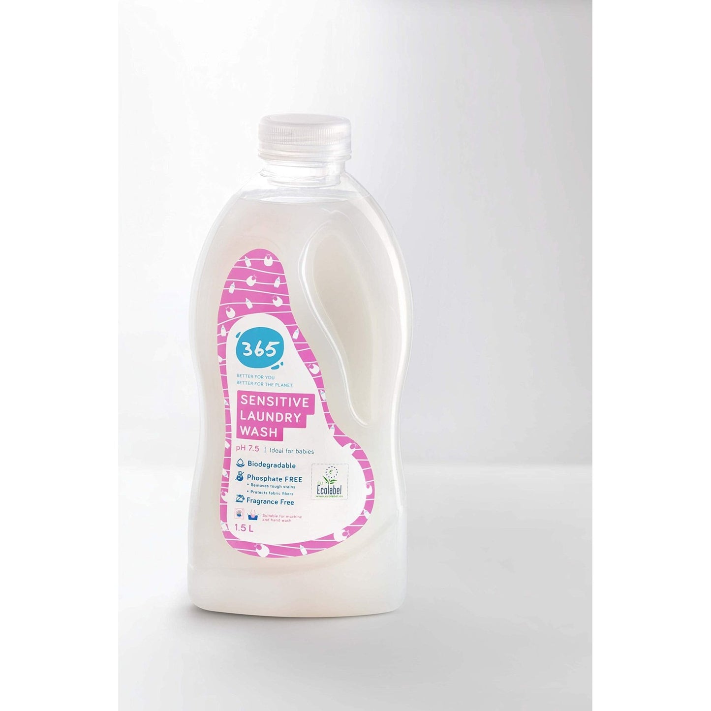 365 Sensitive Laundry Wash, ECOLABEL, for baby and sensitive skin, plant-derived ingredients, non toxic 1.5 LTS…