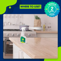 Absorbia Odour Neutralizer & Air Freshener Fabric + spaces Refresher, Eliminate Odours & Disinfect and Deodorize Fabric, bathrooms, cars and living spaces (500 ML)