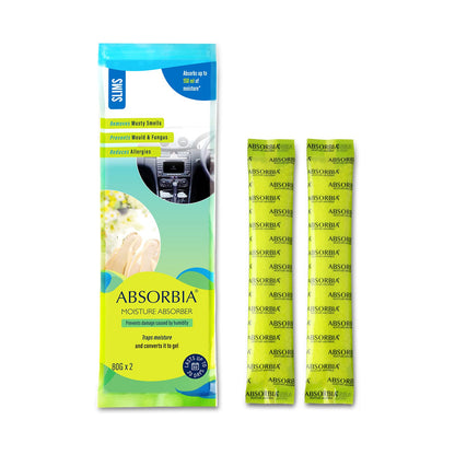 Absorbia Moisture Absorber | Absorbia Slim Sachet Pack of 8(160ml Each) | Dehumidifier for Cars, Drawers, Bed boxes Shoe Racks| Fights Against Moulds…